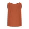thumbnail image 6 of Ulitacool Tank Tops For Womens Linen Sleeveless Tank Top Summer Breathableloose Fit V Neck Blouse Tunic Shirt Fashionable Daily Wear Xl Orange, 6 of 7