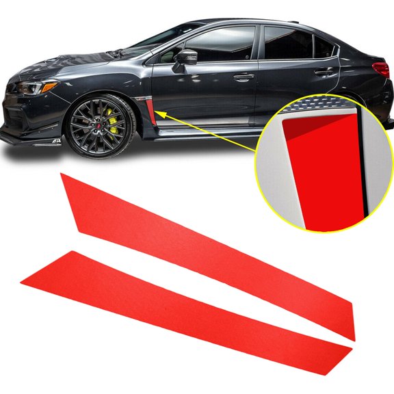 Xotic Tech Matte Red Fender Vent Overlays Vinyl Sticker Trim for Subaru WRX STI 2015-2018