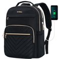 thumbnail image 1 of Mochila para portátil VANKEAN de 17.3 pulgadas, impermeable, puerto USB, negra, 1 of 6