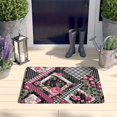 thumbnail image 2 of Pioneer Flower Floral Print Flannel Non Slip Door Rugs,Washable Door Mats Indoor,Decorative Door Mats,Dirt-Resistant and Absorbent Doormat for Entrance,Bedroom,Kitchen,Bathroom,31.5"x17", 2 of 4