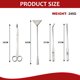 thumbnail image 5 of Compañero de jardinería acuática, kit de herramientas para acuarios y pinzas, acero inoxidable pulido quirúrgico para mantenimiento de peceras y horticultura (incluye bolsa de almacenamiento), 5 of 5