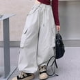 thumbnail image 4 of Delliss Girl's Bow Side Waist Track Pants Cute Wide Leg Drawstring Trousers 5-16 Years, 4 of 4