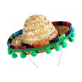 thumbnail image 3 of Sombrero Sombrero Decoración Temática Mexicana Práctico Conveniente Accesorios para Fotos Mini Sombrero Sombrero beige, 3 of 9