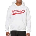 thumbnail image 5 of UGP Campus Apparel Chicago Baseball Script - Hometown Pride, Pitcher Hoodie - 3X-Large - White, 5 of 6
