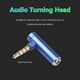 thumbnail image 2 of Convertidor de audio macho a hembra de 3,5 mm en forma de L de 90 grados Conector para auriculares (azul) Hugtrwg Nuevos Originales, 2 of 7