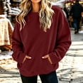 thumbnail image 2 of Enjoytime Crew Neck Sweatshirts Women Fall Fashion Long Sleeve Pullover Tops Loose Trendy Sweatshirt With Pocket, 2 of 6