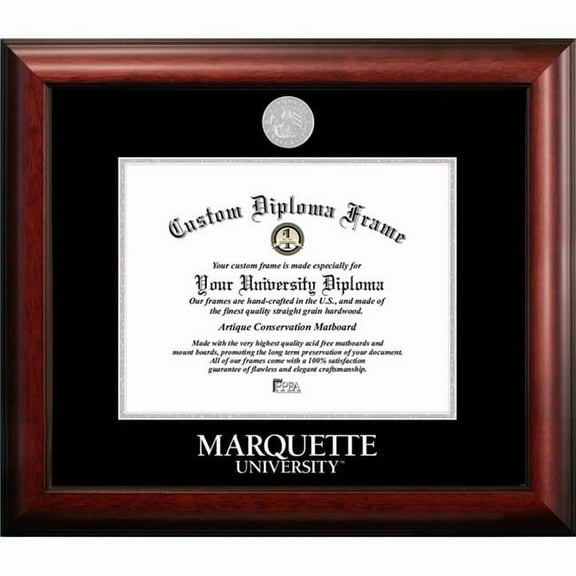 Campus Images WI999SED-129 12 x 9 in. Marquette University Silver Embossed Diploma Frame