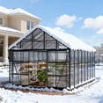 thumbnail image 6 of 10ft x 14ft, Walk-In Polycarbonate Greenhouse with 4 Adjustable Roof Vents, Aluminum Frame, 6 of 6