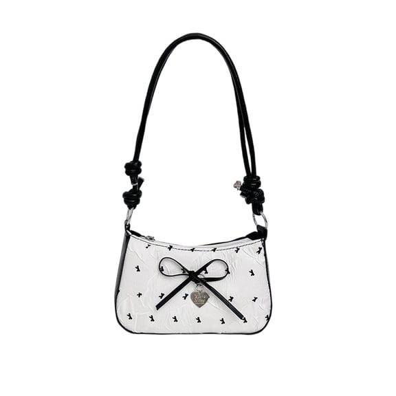 Women Crossbody Bag, Cute Bow Design, Lightweight Casual Shoulder Handbag, Compact Versatile Underarm Purse for Daily Essentials, Travel and Everyday Outings