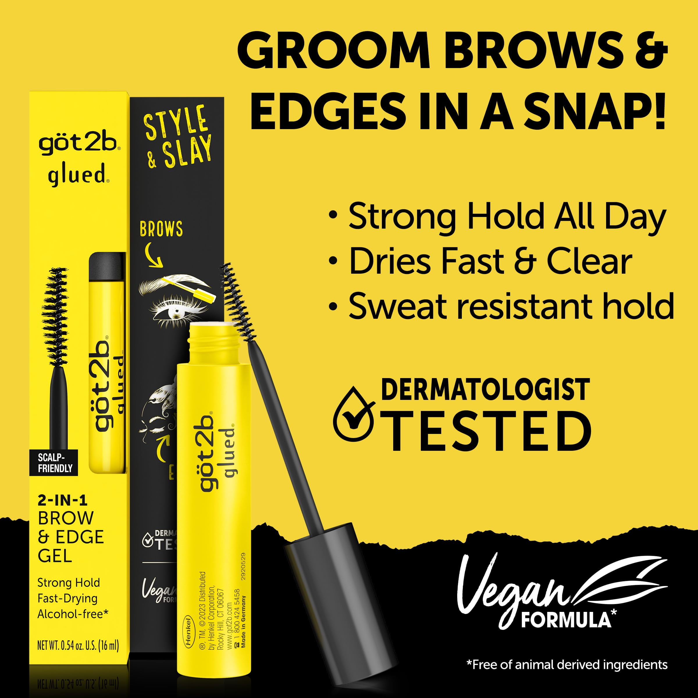 Got2b Glued Brows & Edges Gel C55 - Walmart.com