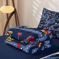 thumbnail image 5 of Erosebridal Road Builder Vehicle Zipper Twin Comforter Sets with Fitted Sheet and 2 Pillowcases,Traffic Light Warning Zipper Bedding Set For Boys,Navy Blue Reversible,4-Piece, 5 of 7