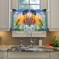 thumbnail image 2 of Yayeee Kitchen Curtains Tier Pair Light Filtering 27"x36" Rod Pocket Short Cafe Window Panel, Colorful Landscape, 2 of 7