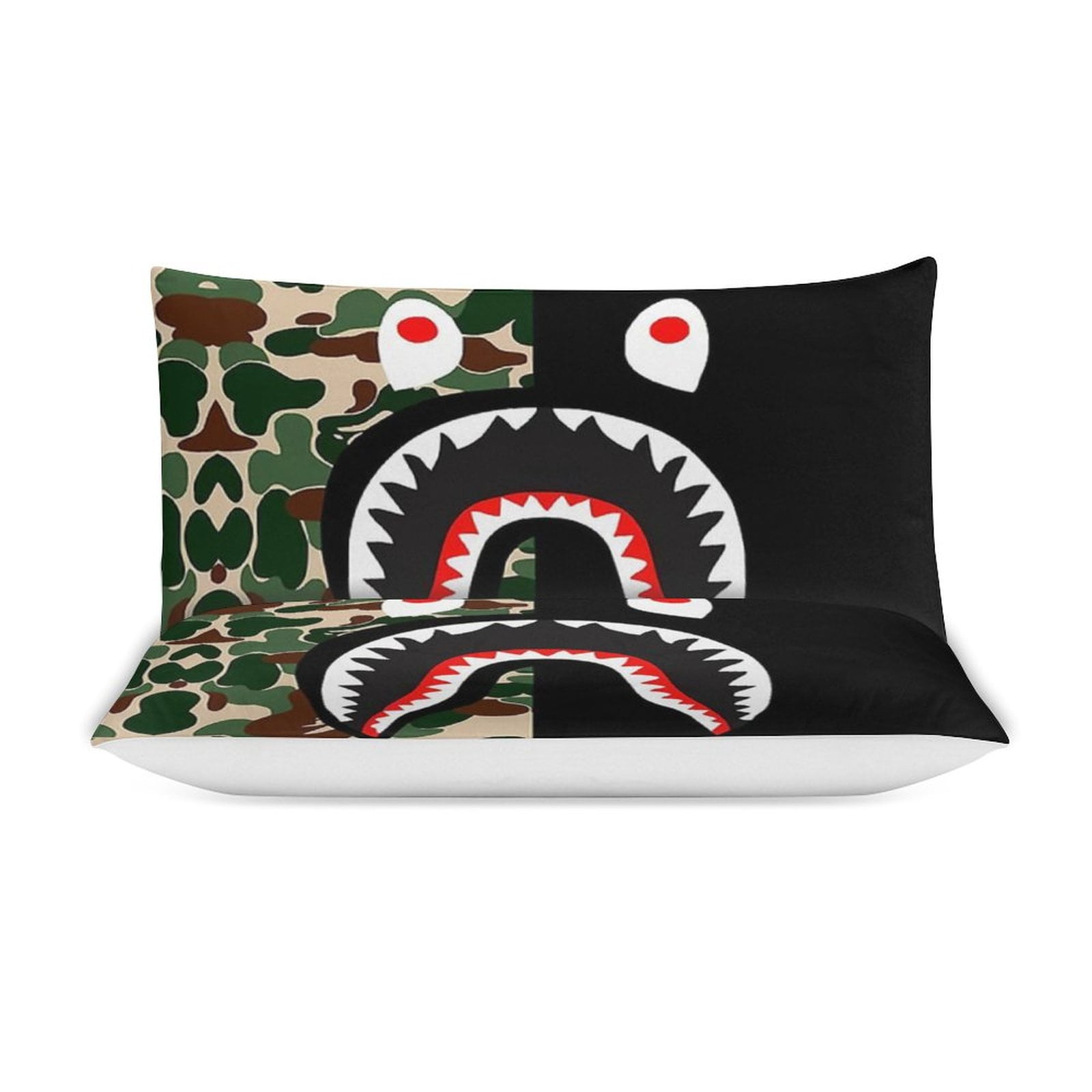 Bape Shark Camo Flag Pillow Case (18x18 two side)  Bape shark, Bed pillows  decorative, Blue pillows decorative