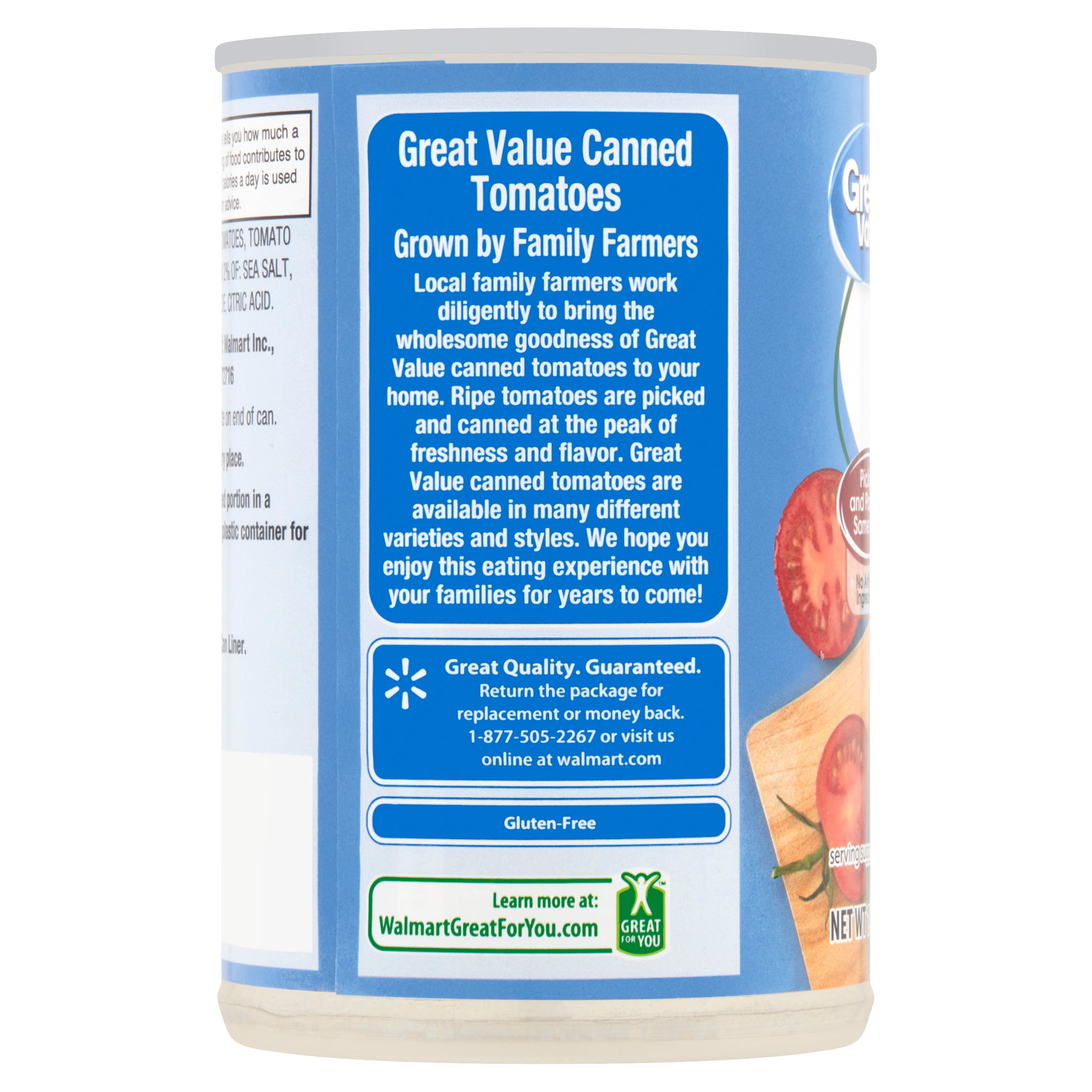Great Value Diced Tomatoes in Tomato Juice, 14.5 oz Can