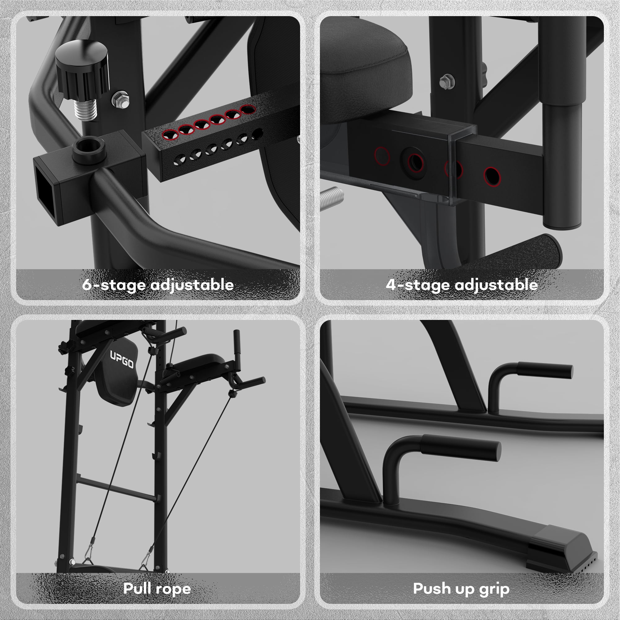 UPGO Adjustable Power Tower 400lbs Max Weight Dip Kuwait Ubuy