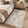 thumbnail image 4 of MICGEEK 3'x5' Abstract Area Rugs, Stain Resistant Washable Throw Rugs for Bedroom Kitchen Entryway, Modern Small Area Rug Front Door Mat Entrance Doormat with Non-Slip Backing, Brown, 4 of 9