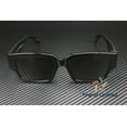 thumbnail image 4 of ALEXANDER MCQUEEN AM0329S 002 Square Black Shiny Grey 56 mm Men's Sunglasses, 4 of 5