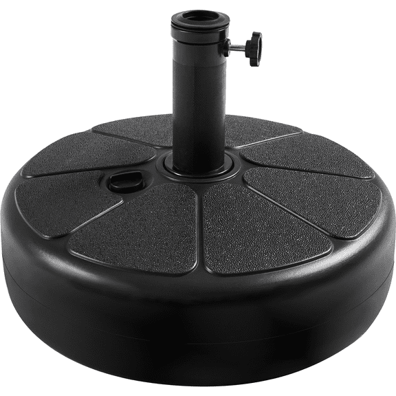 Renwick 22L Water/ Sand Filled Outdoor Umbrella Base for Patio Lawn Garden, Black