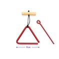 thumbnail image 4 of Triangulo musical de ACERO ZPERCUZZION 10 CM rojo, 4 of 5