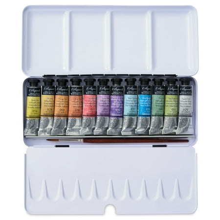 UPC: 3046451946570 | Sennelier French Artists Watercolor Set – Iridescent Metal Case Set of 12 colors 10 ml tubes
