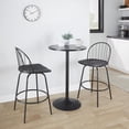 thumbnail image 3 of LumiSource Black Riley Claire 26" Fixed-Height Counter Stool - Set of 2, 3 of 12