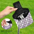 thumbnail image 4 of Haosy Violet Block Golf Mallet Putter Cover Strong Magnetic Leather Golf Club Headcover Closure, 4 of 7