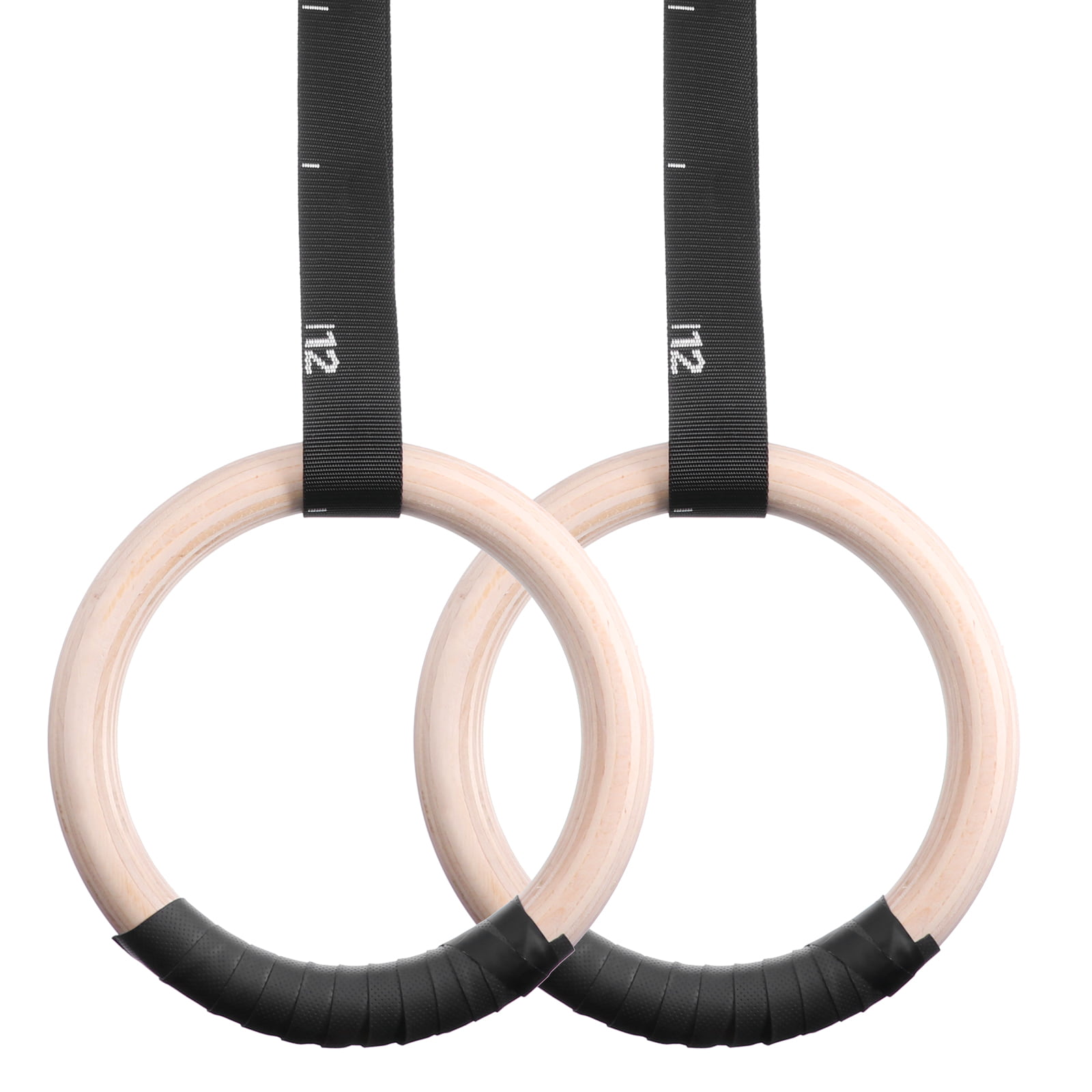 Details about   28mm Wood Gymnastic Rings Gym Rings+Adjustable Straps Workout Home & Gym Fitness 