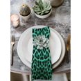 thumbnail image 2 of Green Leopard Print Cloth Napkins Set of 6 Reusable Dinner Napkins, Farmhouse Abstract Animal Patterned Cocktail Napkin Washable Table Napkins for Wedding/Holiday Party/Baby Shower 20"x20", 2 of 7