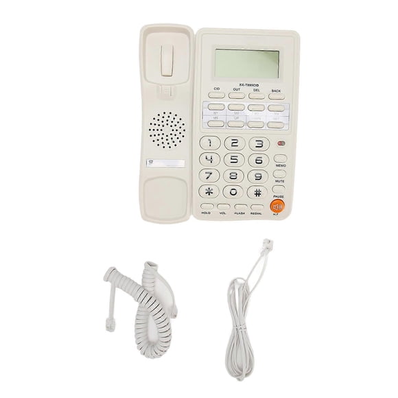 Corded Phone Landline Telephone Big Button Wired Phone for Household Office Hotel Elderly White