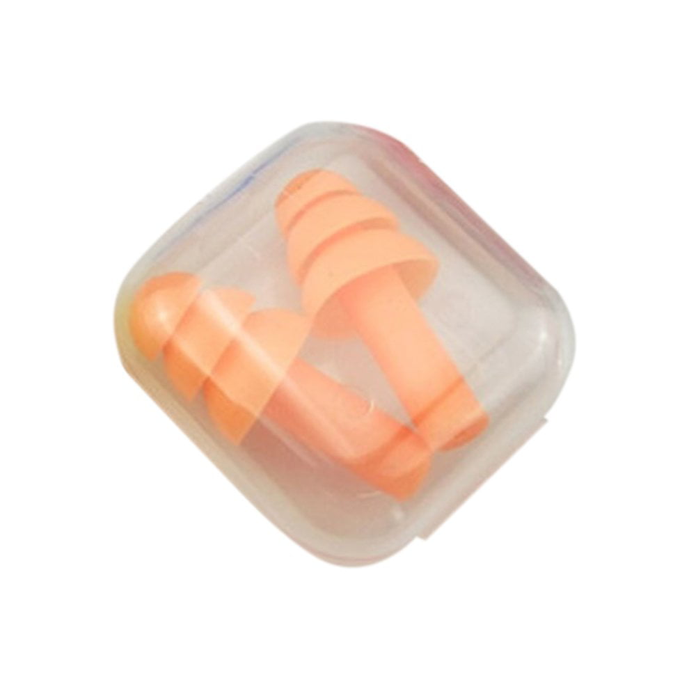 2Pair Soft Silicone Ear Plugs Anti Noise Hearing Protection Earplugs With Box KA 
