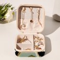 thumbnail image 6 of Woodpecker Travel Portable Square Jewelry Box Organizing Rings Earrings Necklaces Bracelets for Girls Women, 6 of 6