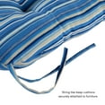 thumbnail image 4 of Greendale Home Fashions Outdoor Tufted 42'' x 21'' Chair Cushion, Set of 2, Sapphire Stripe, 4 of 9