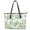 Floral Pattern, variant on Uourmeti Tribal Yellow Hibiscus Print Waterproof Tote Shoulder Bags, PU Leather Saddle Handbag Zippered Tote Bag for Dating Work