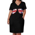 thumbnail image 2 of Vestido holgado con bolsillos para mujer vestido de Union Jack, 2 of 6