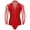Red, variant on Mens Latin Ballroom Dance Leotard Costume Lapel Collar Sheer Mesh Patchwork Long Sleeve Sparkly Rhinestone Bodysuit