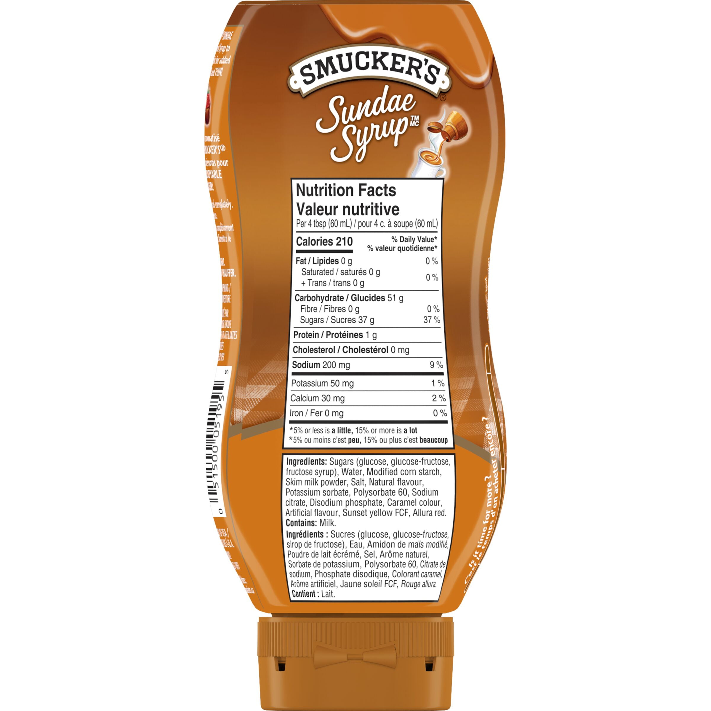 Sirop pour sundae Smucker's, sirop aromatisé au caramel, 428 ml 428 ml