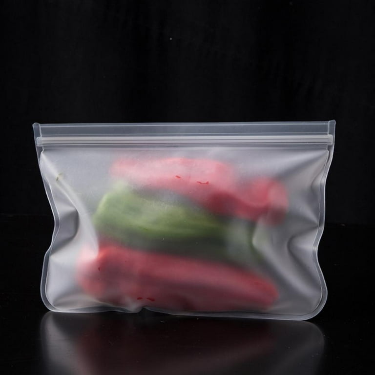 1Pc Reusable Food Freezer Bags Leakproof Silicone Ziplock Bags BPA