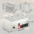 thumbnail image 2 of 6.3QT X 1+ 2.6QT X 4 Commercial Food Warmer - Precise Temp Control, Food-Grade Stainless Steel, Considerate Details, 2 of 7