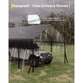 thumbnail image 6 of 13x26x11.4 ft  Metal Carport Heavy Duty Reinforced Frame with Anchors Easy Assembly All-Weather for Pickup Trucks, Boats, RVs, Tractors, Reinforced Frame with Anchors, 6 of 8