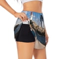 thumbnail image 1 of Balery Lighthouse Pantalones cortos deportivos para mujer con forro y dos bolsillos, elásticos, para entrenamiento, gimnasio, yoga-Large, 1 of 7