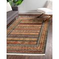 thumbnail image 2 of Unique Loom Fars Collection Tribal Modern Casual Area Rug, 7 x 10 Feet, Blue/Red, 2 of 10