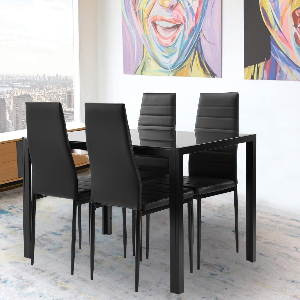 Dining Room Table and Chairs, 5 Pieces Kitchen Table and Chairs Sets