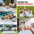 thumbnail image 3 of Light Blue Plaid Outdoor Rug 5x8 Ft, Non Slip Washable Area Rug, Modern Minimalist Country Patio Rugs Carpet Runner, Large Floor Mat for Indoor/Outdoor Deck Porch Camping, 3 of 8