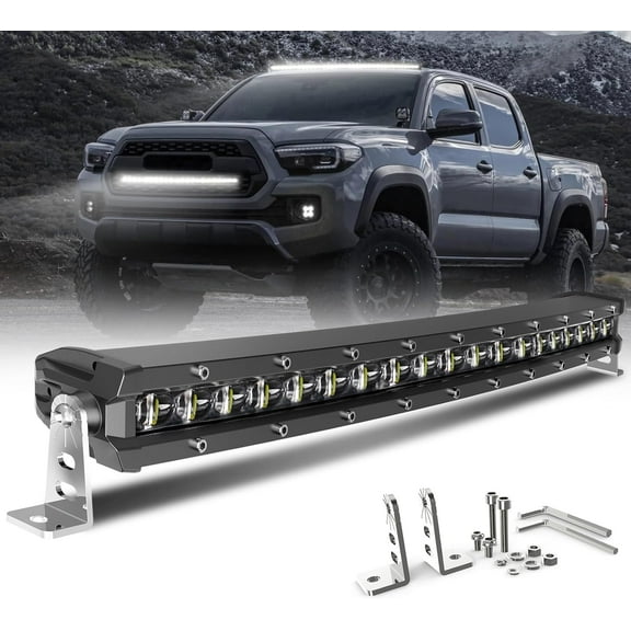 CO LIGHT Led Light Bar Curved 20 Inch Single Row Lightbar Automotive Spot Flood Combo Beam 12v Driving Fog Lamp Roof Bumper Off Road Compatible with ATV Utv Boat, 2 Years Warranty