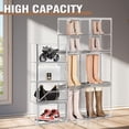 thumbnail image 4 of 5 Pack XX-Large Clear Shoe Box Acrylic Handbag Display Case  Plastic Shoes Handbag Storage Organizer for Closet Storage Bins for Tall Boots, Big Bag, Backpack,Collectibles, Cosmetic, 4 of 7