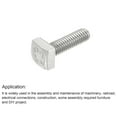 thumbnail image 5 of Square Head Bolt, 10 Pack M4x12mm 304 Stainless Steel Grade C Square Screws, 5 of 5