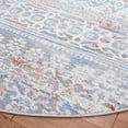thumbnail image 3 of SAFAVIEH Amelia Scott Geometric Area Rug, Gray/Rust, 6'7" x 6'7" Round, 3 of 10