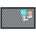 thumbnail image 2 of PinPix 24x14 Custom Cork Bulletin Board Quatrefoil Dk Grey Poster Board Has a Fabric Style Canvas Finish, Framed in Quatrefoil Dk Grey, by ArtToFrames (PinPix-583), 2 of 6