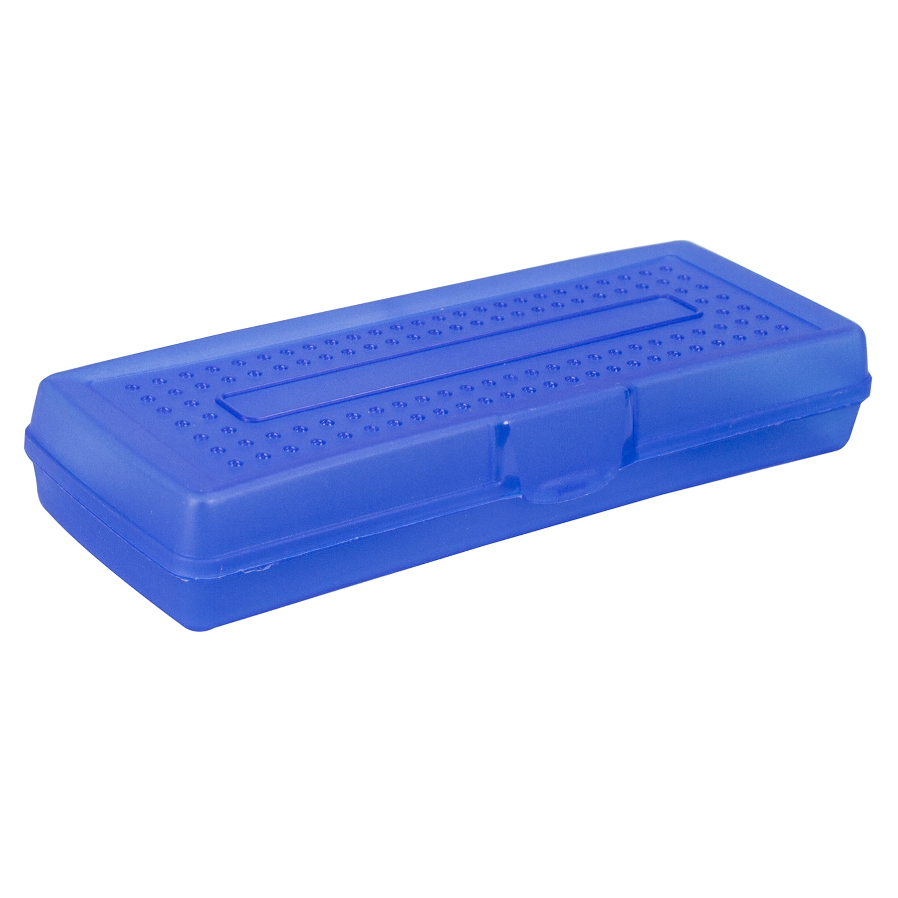 Storex Compact Pencil Storage Hard Case, Hard Plastic, 7.25 x 3 x 1.25 in, Assorted Colors, Pack of 12