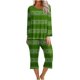 thumbnail image 2 of Puntoco Conjunto de pijama capris de manga larga con cuello redondo y estampado de dos piezas para mujer Puntoco Puntoco-8140, 2 of 5